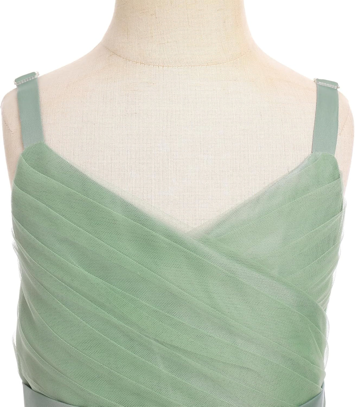 Robe De Princesse En Tulle Fille Col V Sans Manches