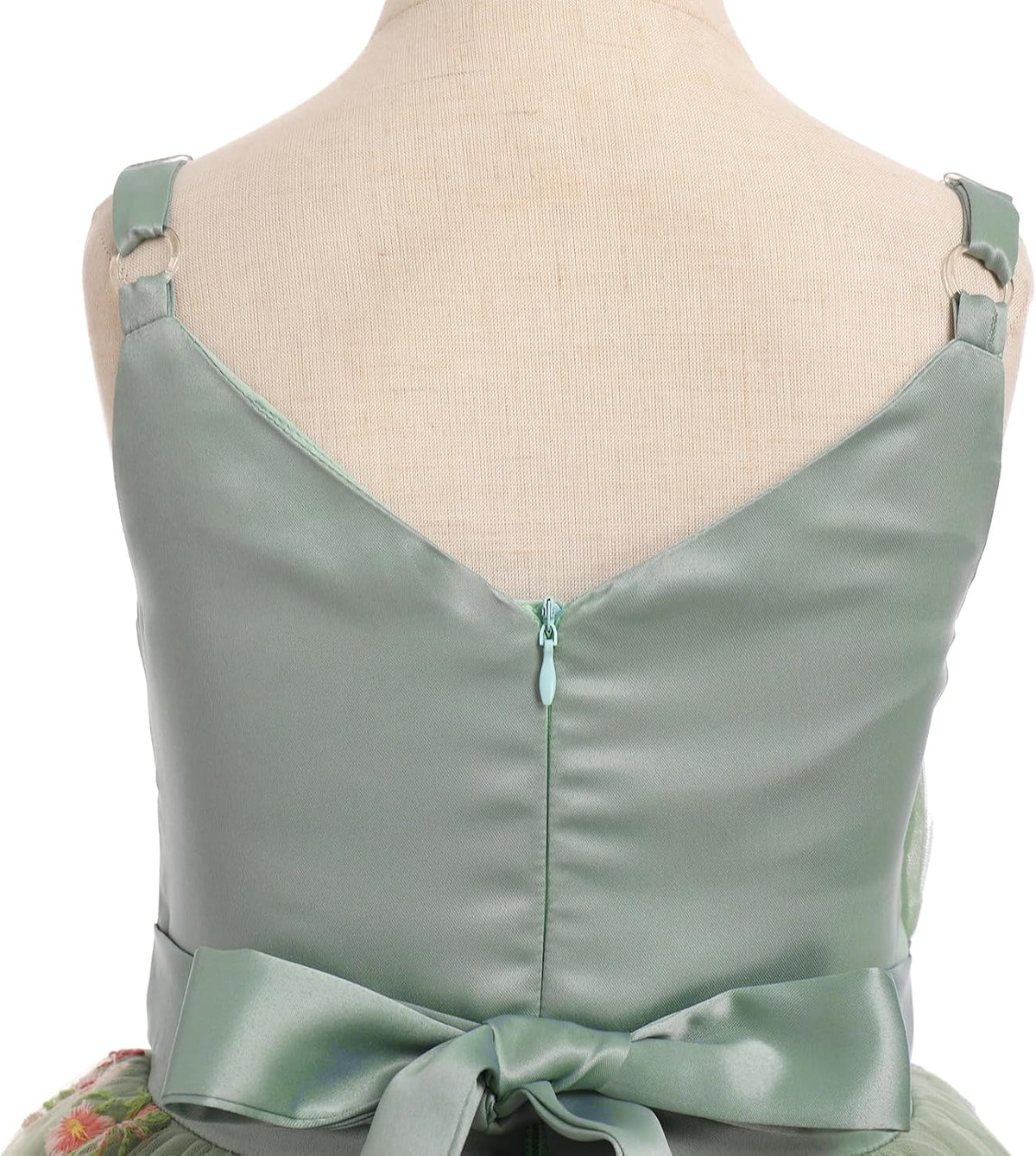 Robe De Princesse En Tulle Fille Col V Sans Manches